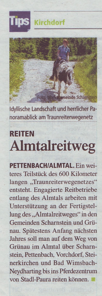 Traunreiter in der Zeitung